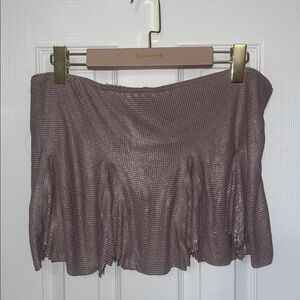 POSTER GIRL Shimmering Lilac Mini Skirt
